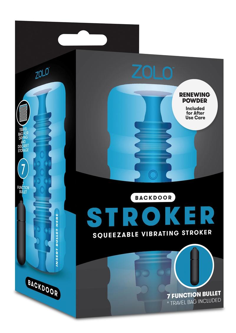 ZOLO Stroker Squeezable Vibrating Masturbator with Bullet