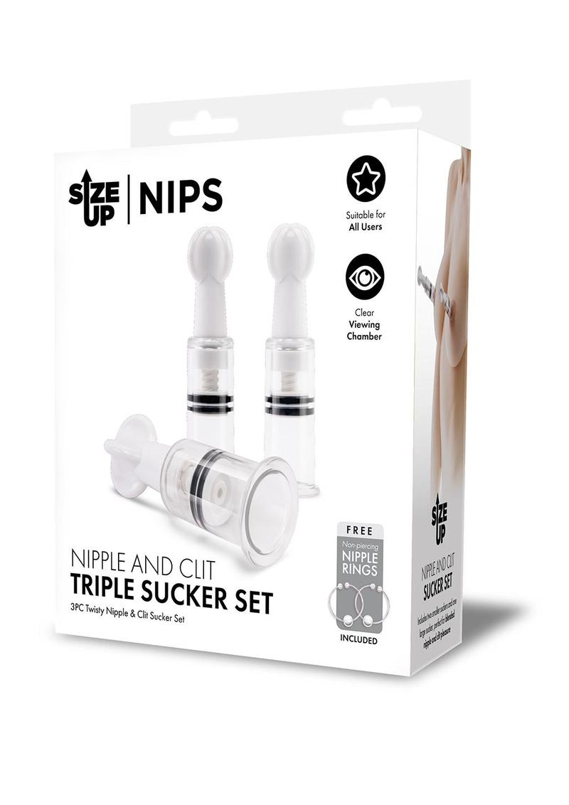 Size Up Nipple & Clit Triple Sucker Set