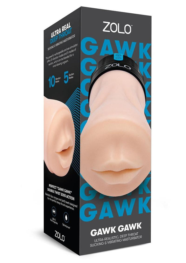 Zolo Gawk Gawk Rechargeable Silicone Vibrating Deep Throat Blowbot Masturbator