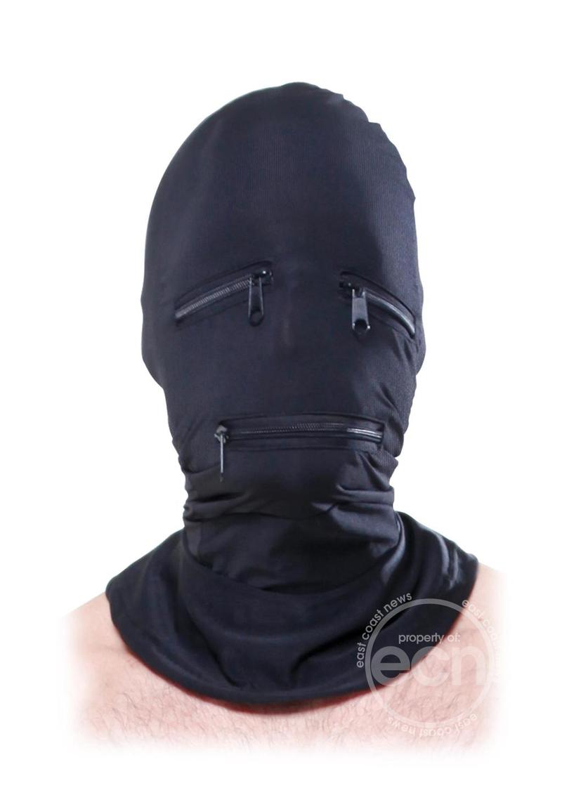 Fetish Fantasy Series Zipper Face Spandex Hood