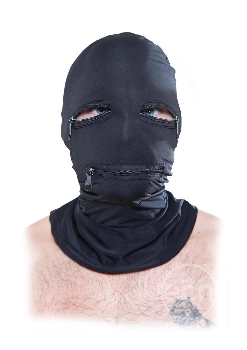 Fetish Fantasy Series Zipper Face Spandex Hood