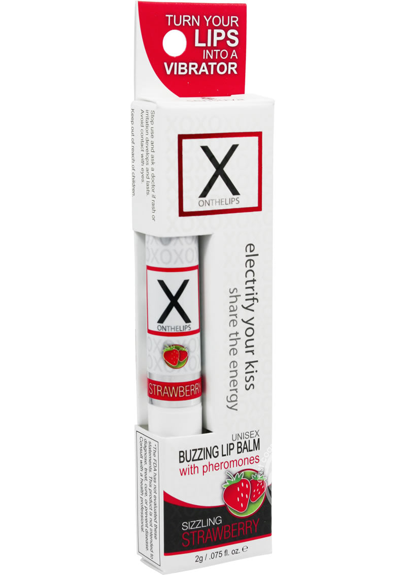 X On The Lips Buzzing Lip Balm with Pheromones .75oz