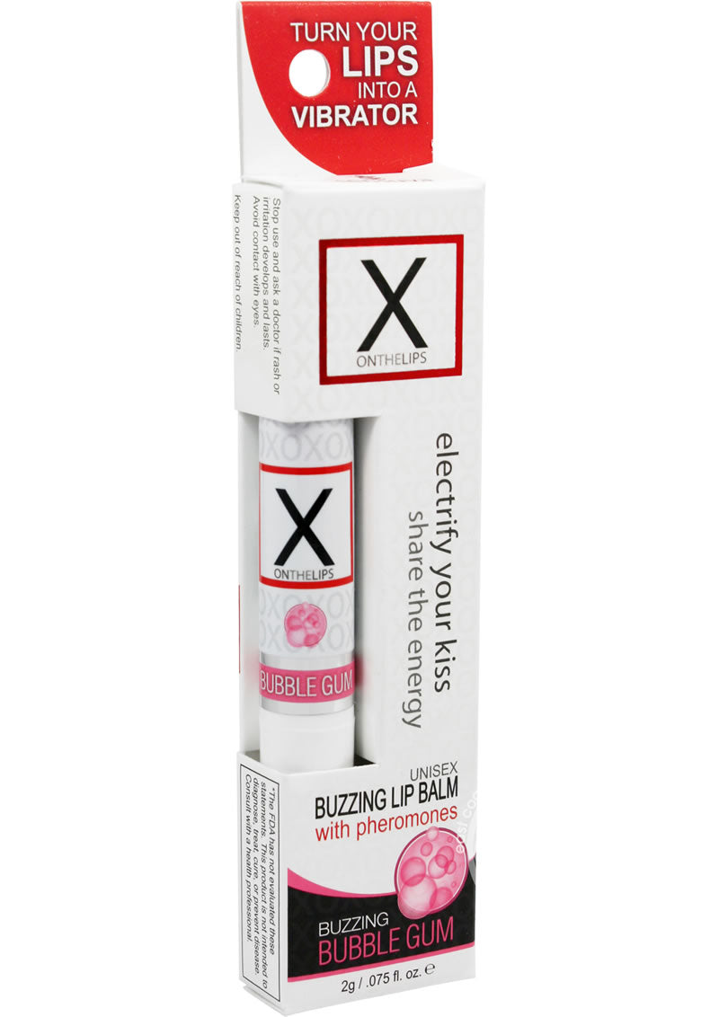 X On The Lips Buzzing Lip Balm with Pheromones .75oz