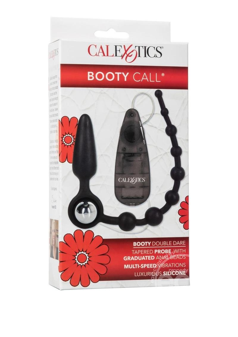 Booty Call Booty Double Dare Silicone Vibrating Butt Plug with Anal Beads