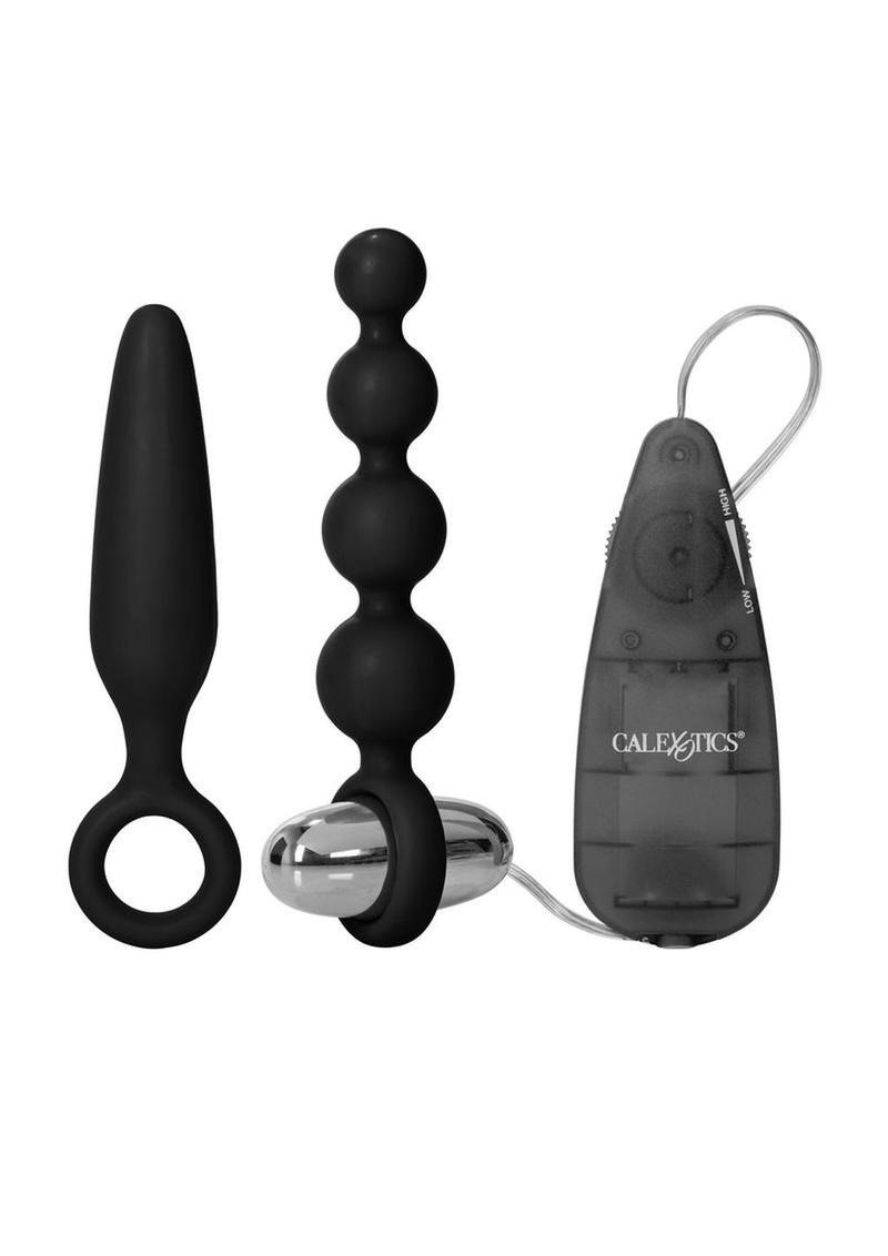 Booty Call Booty Vibro Kit Silicone Vibrating Butt Plug and Anal Beads