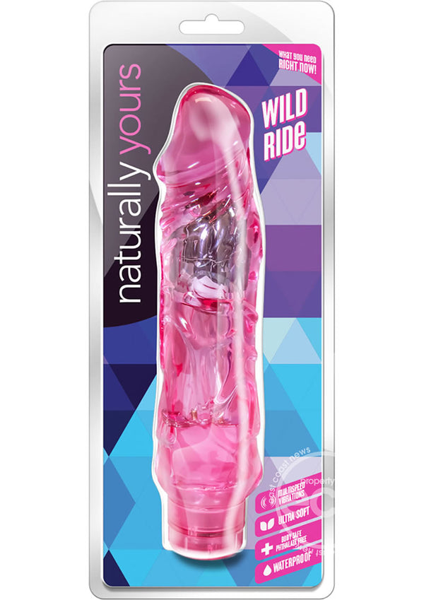 Naturally Yours Wild Ride Vibrating Dildo 9in