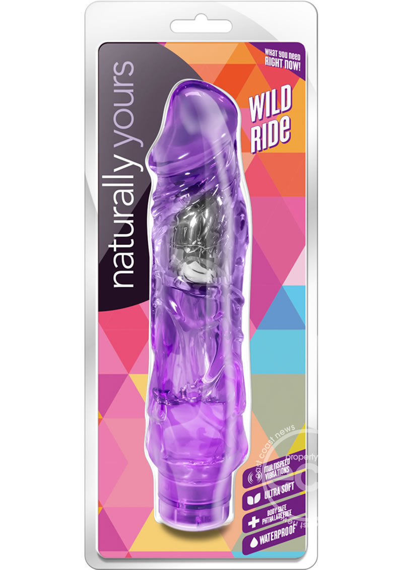 Naturally Yours Wild Ride Vibrating Dildo 9in