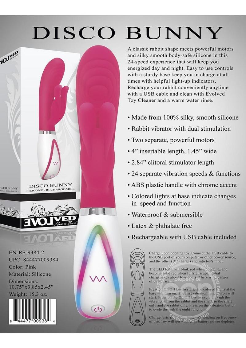 Disco Bunny Rechargeable Silicone Rabbit Vibrator with Dual Stimulation