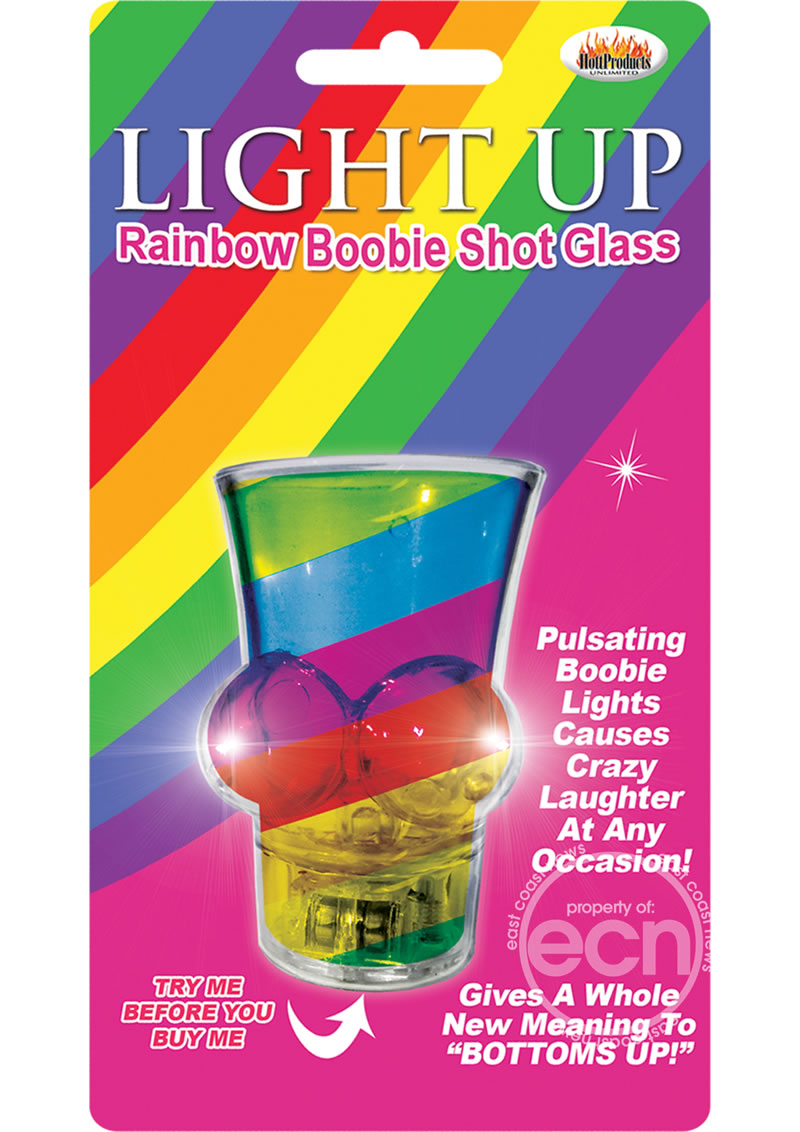 Light Up Rainbow Boobie Shot Glass Multicolor