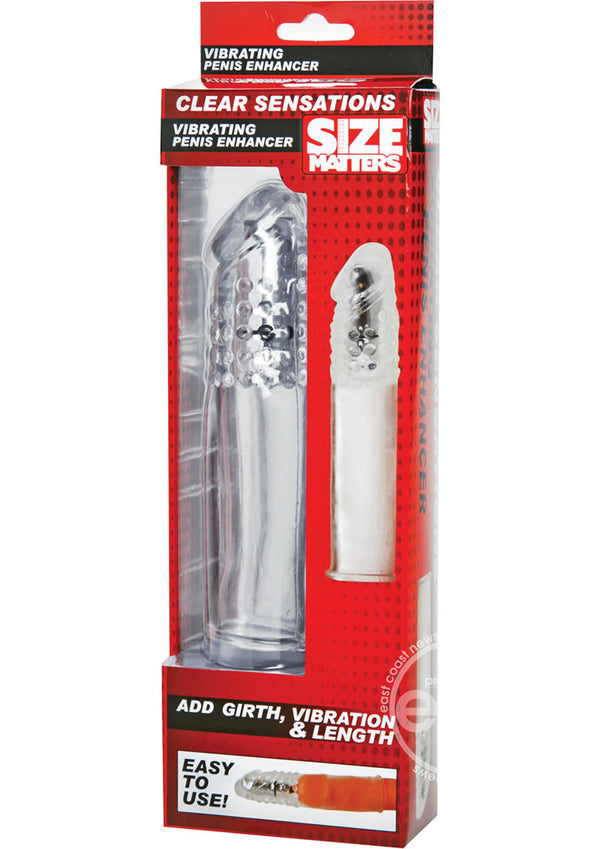 Size Matters Clear Sensations Vibrating Penis Enhancer