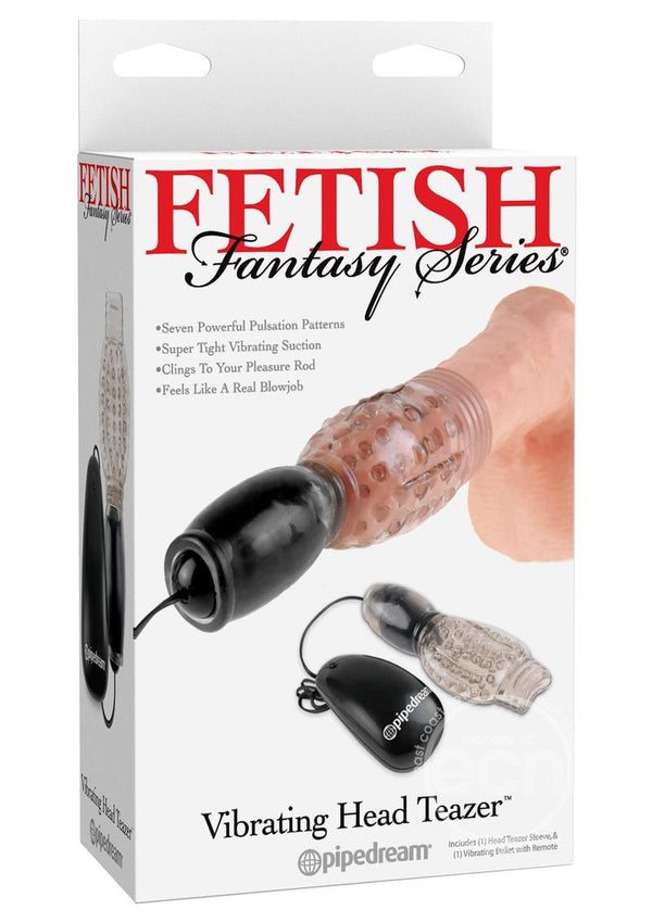 Fetish Fantasy Series Vibrating Head Teazer Sleeve with Bullet and Remote Control