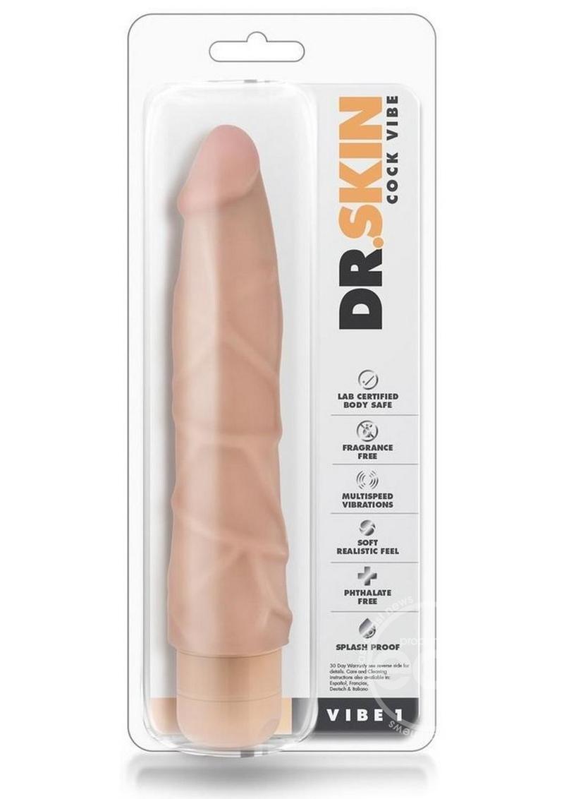 Dr. Skin Cock Vibe 1 Vibrating Dildo 9in