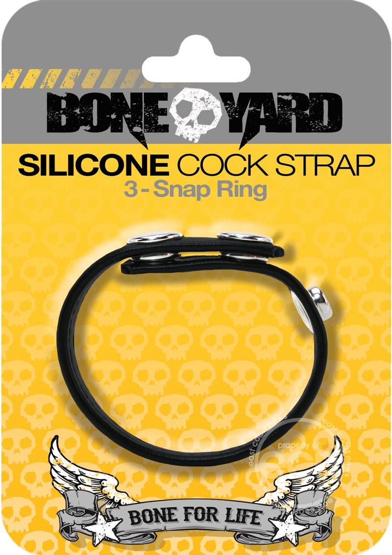 Boneyard Silicone Cock Strap 3-Snap Ring