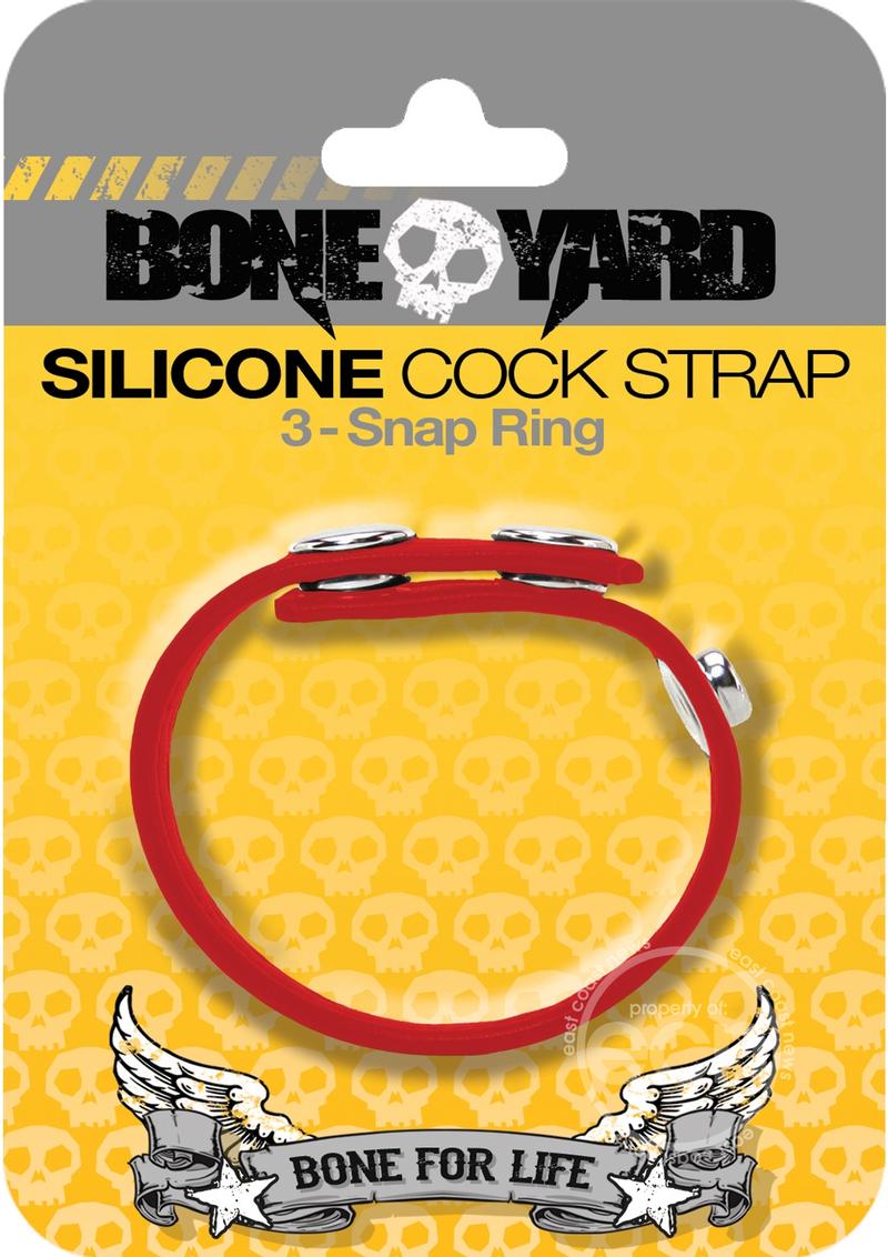 Boneyard Silicone Cock Strap 3-Snap Ring