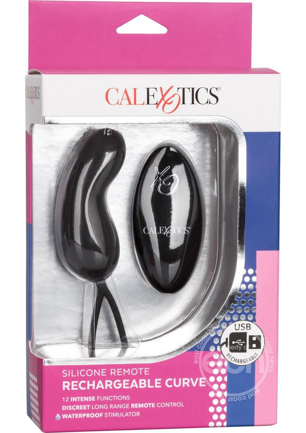 CalExotics Silicone Rechargeable Curve Bullet with Remote Control