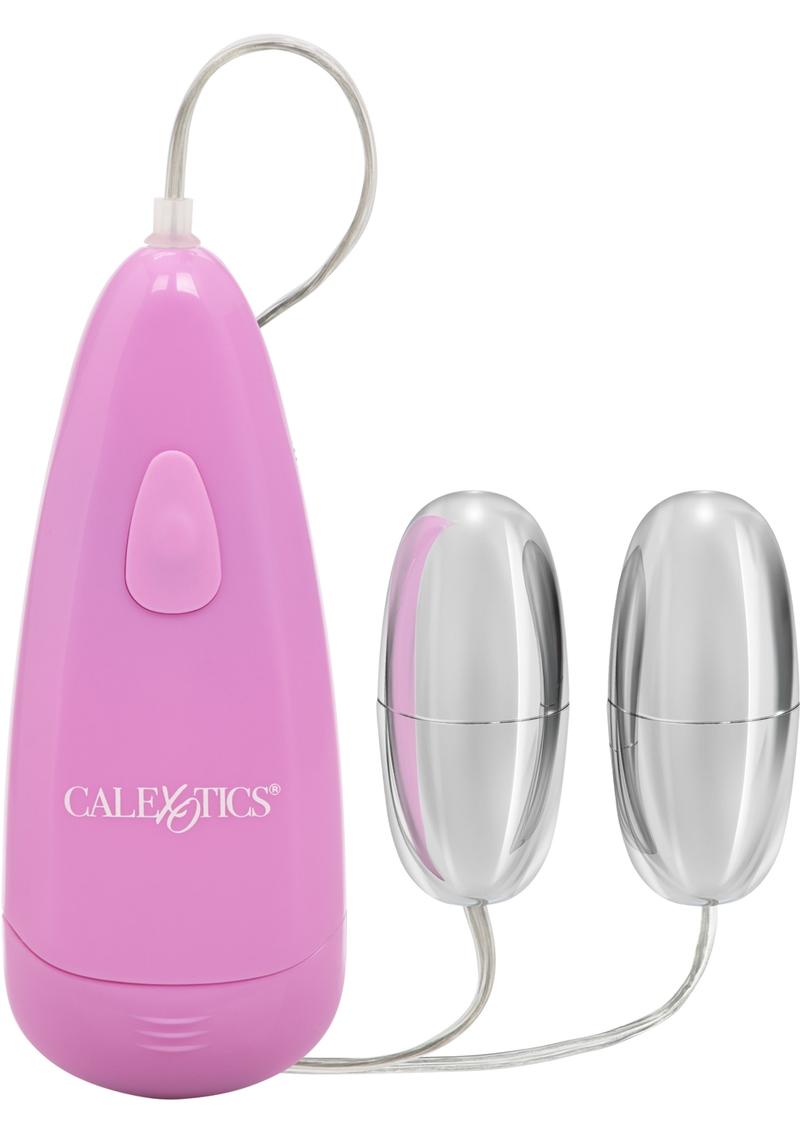 Pocket Exotics Double Silver Bullets with Wired Remote Control