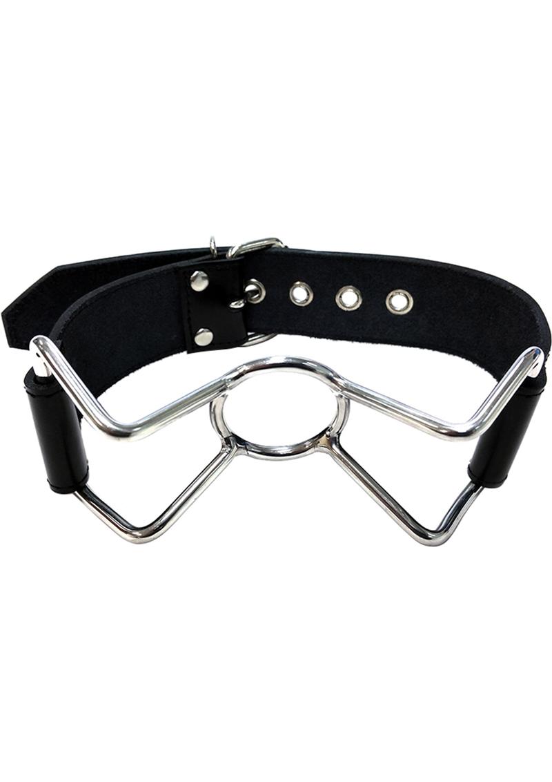 Rouge Leather Adjustable Spider Gag