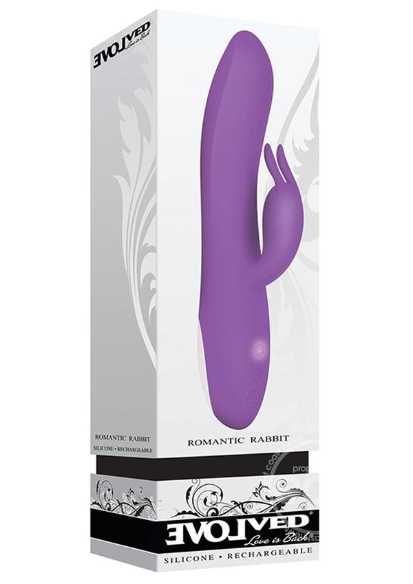 Evolved Romantic Rabbit Rechargeable Silicone Vibrator with Dual Motors