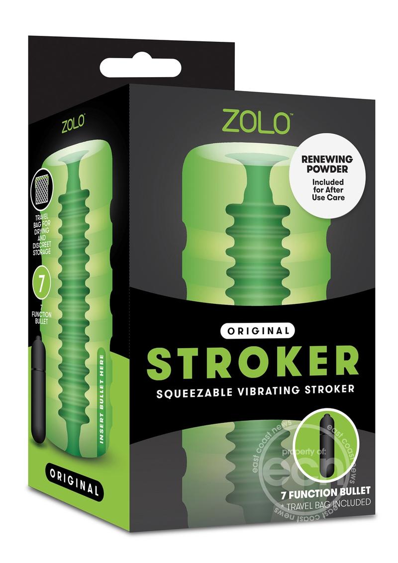 ZOLO Stroker Squeezable Vibrating Masturbator with Bullet