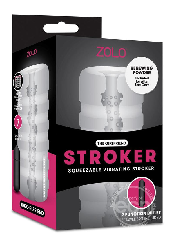 ZOLO Stroker Squeezable Vibrating Masturbator with Bullet