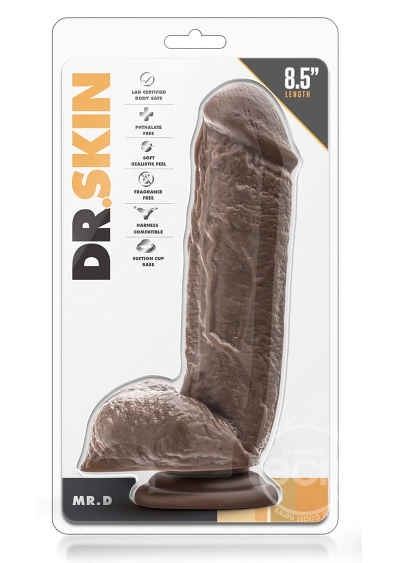 Dr. Skin Silver Collection Mr. D Dildo with Balls and Suction Cup 8.5in