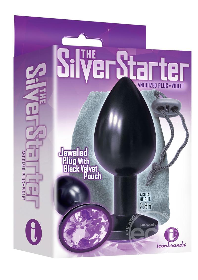 The 9's - The Silver Starter Bejeweled Annodized Stainless Steel Plug