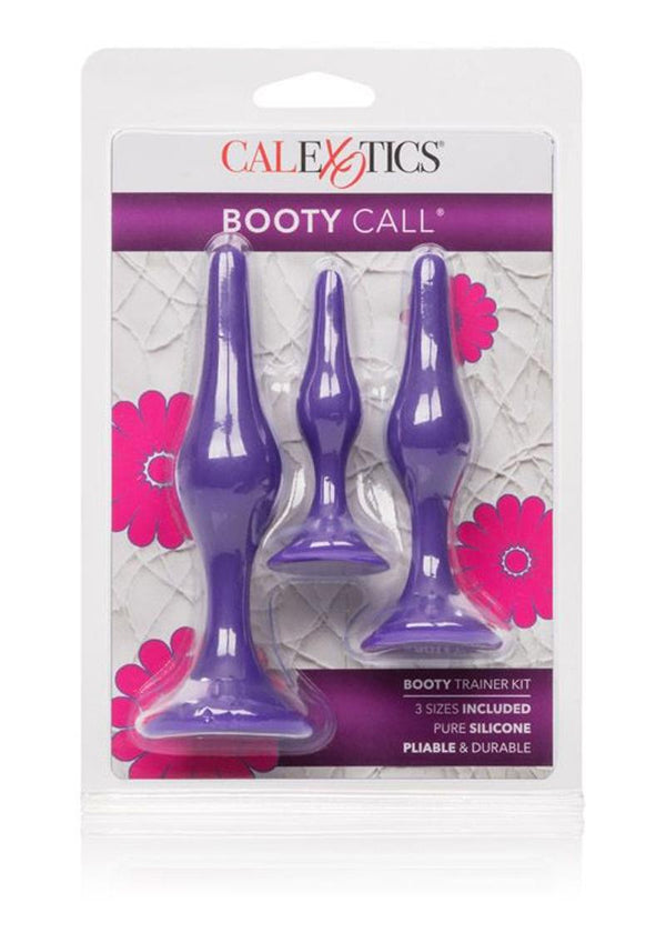 CalExotics Booty Call Booty Trainer Starter Kit Silicone Anal Plugs 3 Assorted Sizes