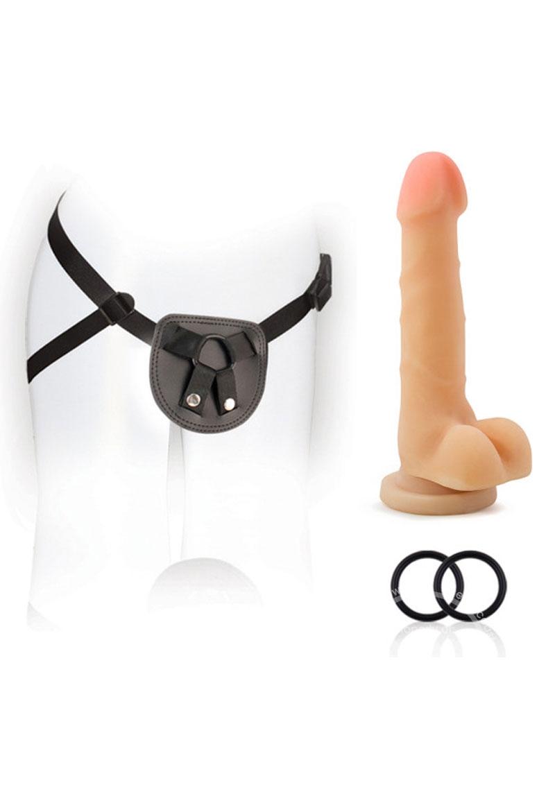 SX For You Harness Kit with Silicone Dildo 7in