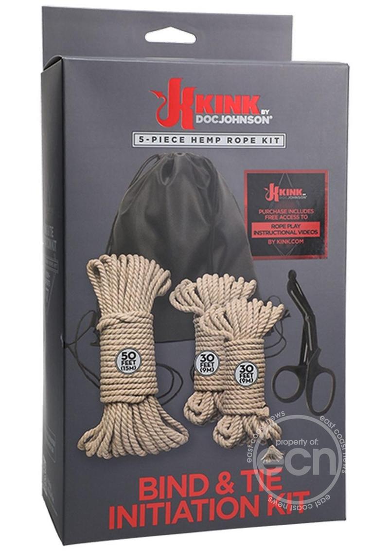 Kink Bind & Tie Initiation Hemp Rope (5 Piece Kit)