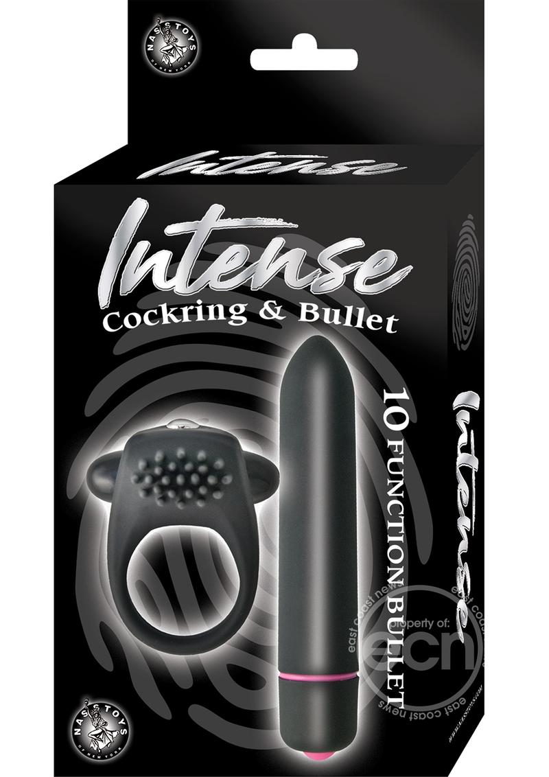 Intense Silicone Vibrating Cock Ring & Bullet Set