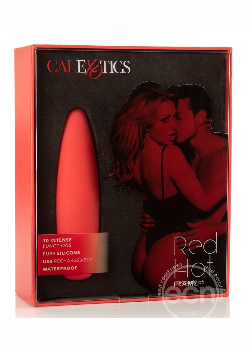 Red Hot Flame Bullet Silicone Rechargeable Waterproof