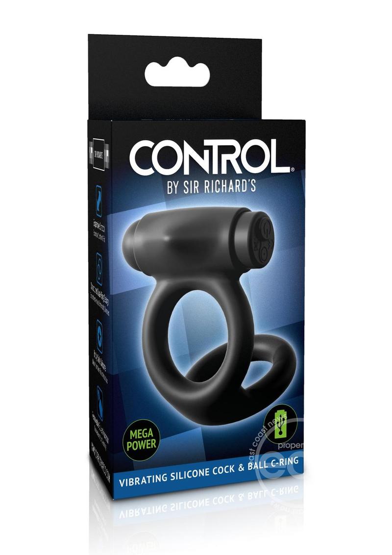 Sir Richard's Control Rechargeable Vibrating Silicone Cock & Ball Cock Ring