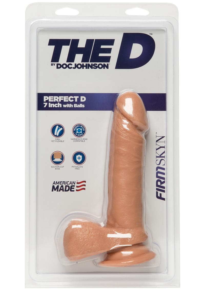 The D Perfect D Firmskyn Dildo with Balls 7in