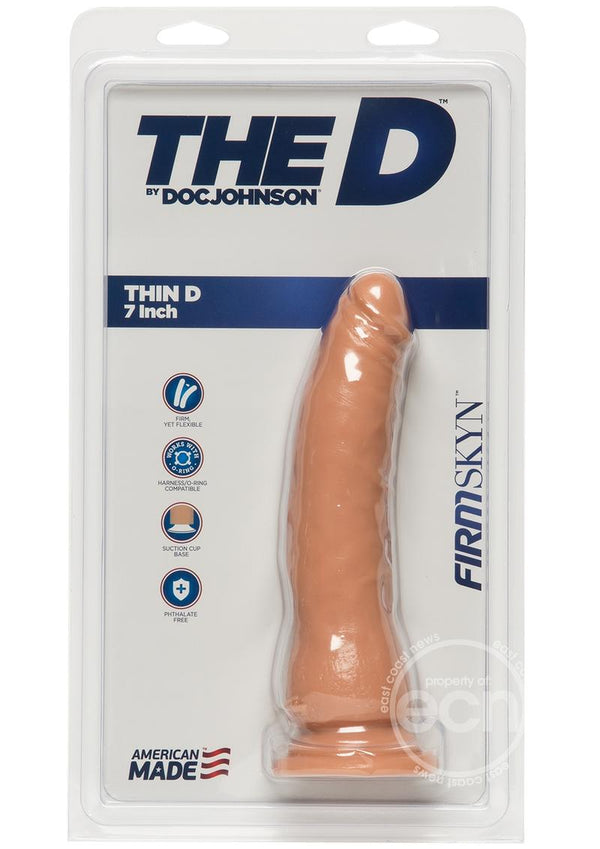 The D Thin D Firmskyn Dildo 7in