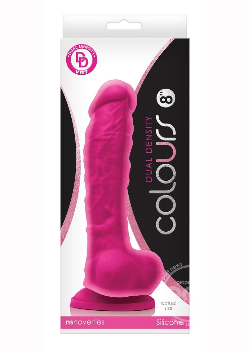 Colours Dual Density Silicone Dildo 8in