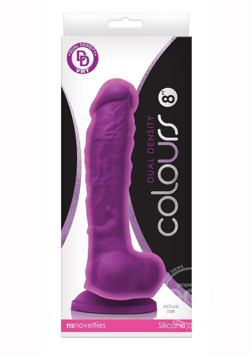 Colours Dual Density Silicone Dildo 8in