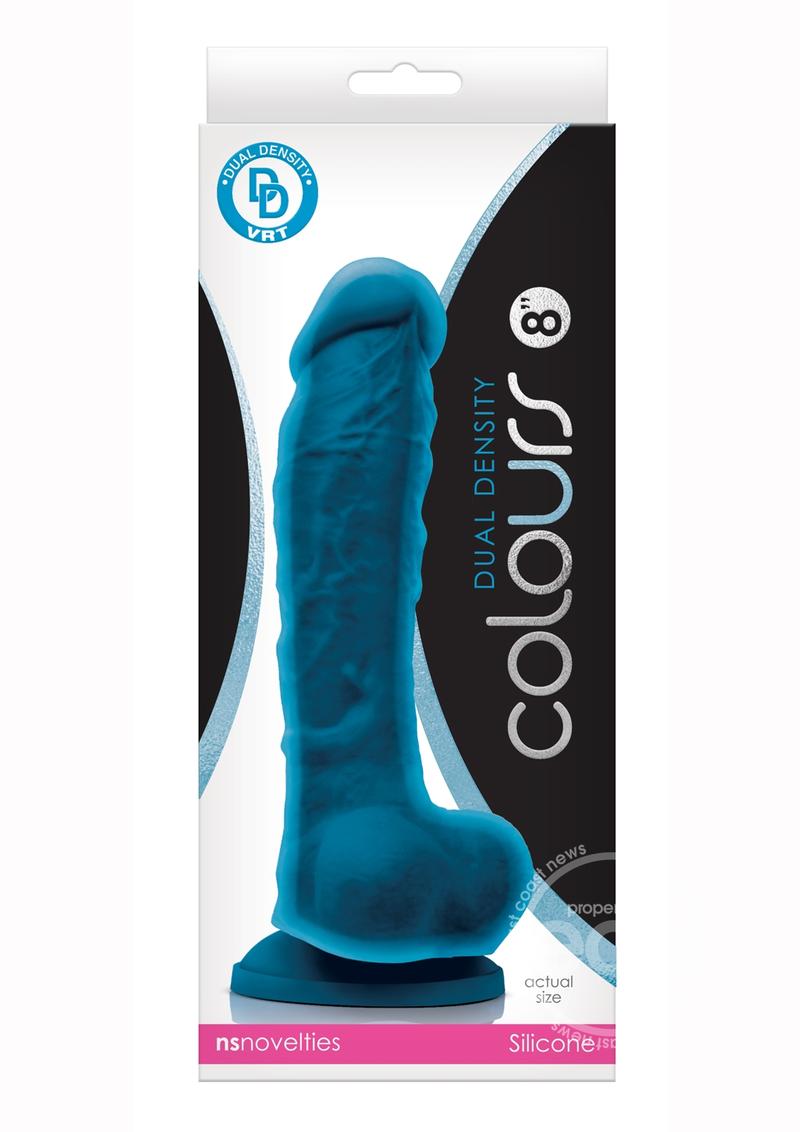 Colours Dual Density Silicone Dildo 8in