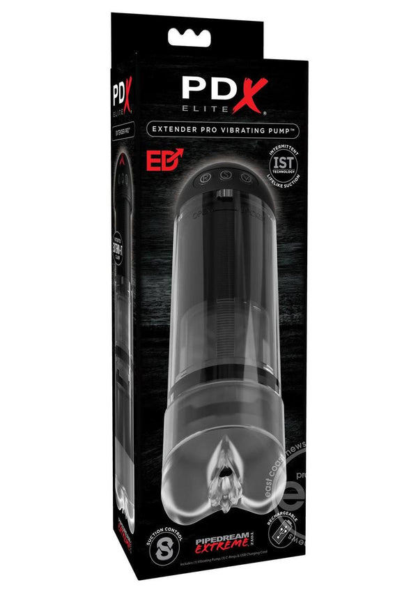 PDX Elite Recharegable Extender Pro Vibrating Pump Masturbator