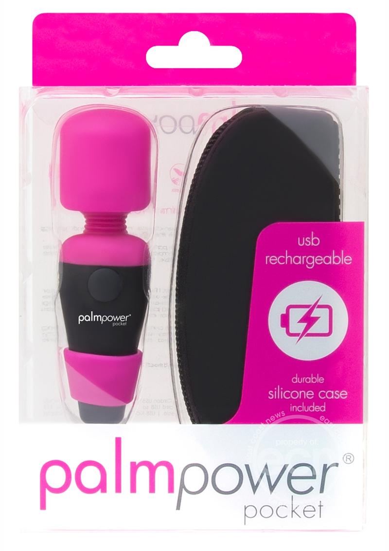 PalmPower Pocket Silicone Rechargeable Mini Wand Massager