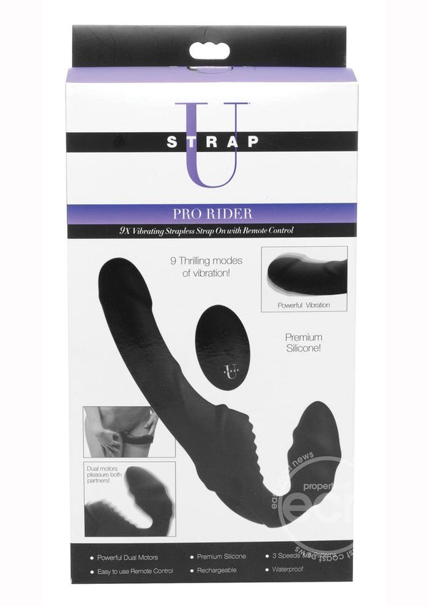 Strap U Pro Rider Rechargeable Silicone Strapless Strap-On with Remote Control