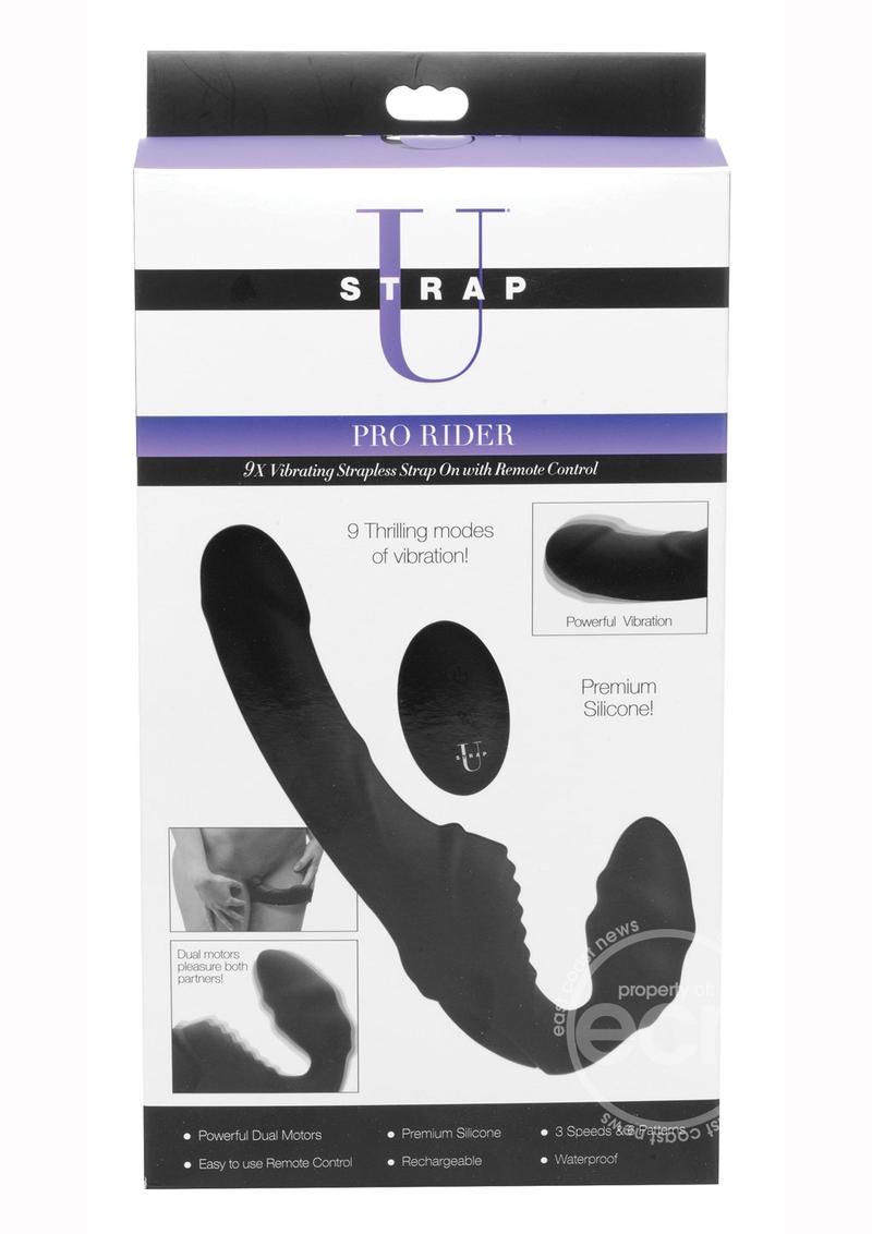 Strap U Pro Rider Rechargeable Silicone Strapless Strap-On with Remote Control