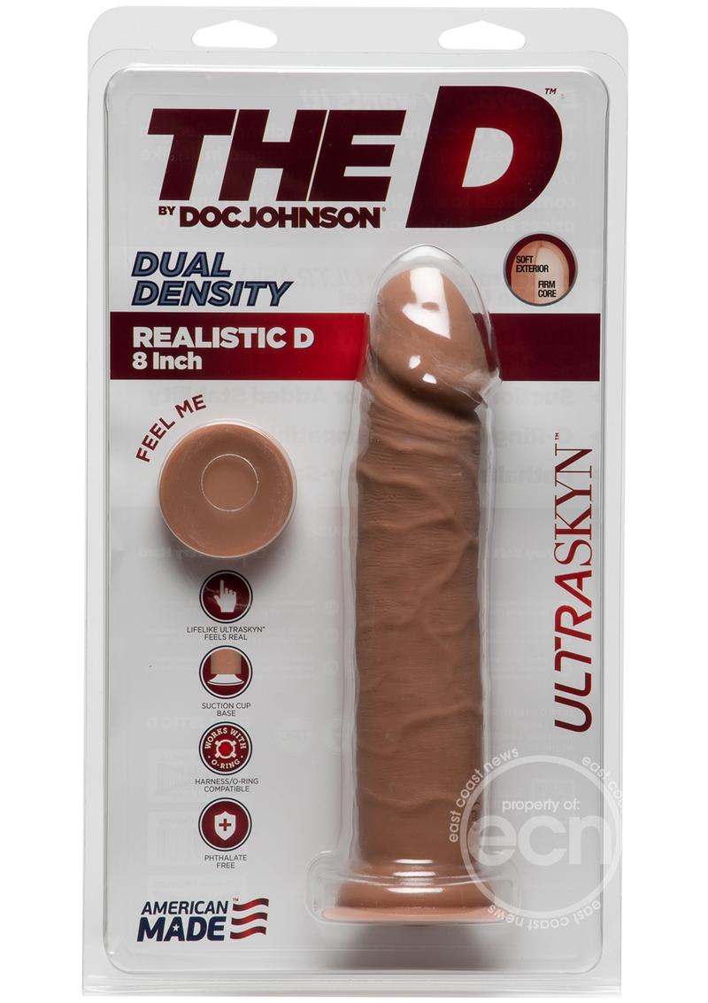 The D Realistic D Ultraskyn Dildo 8in