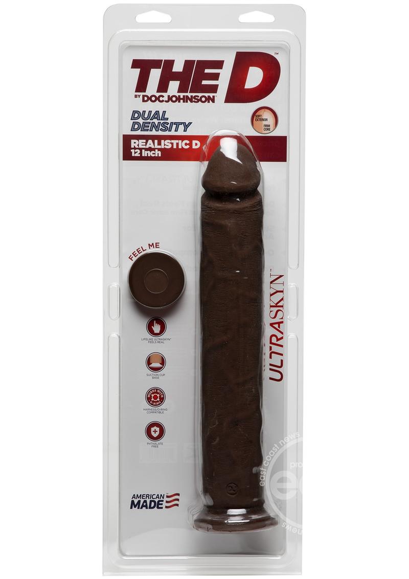 The D Realistic D Ultraskyn Dildo 12in