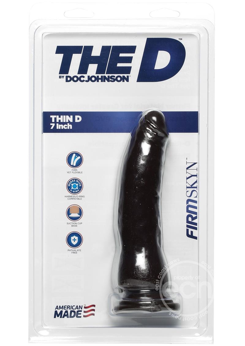 The D Thin D Firmskyn Dildo 7in