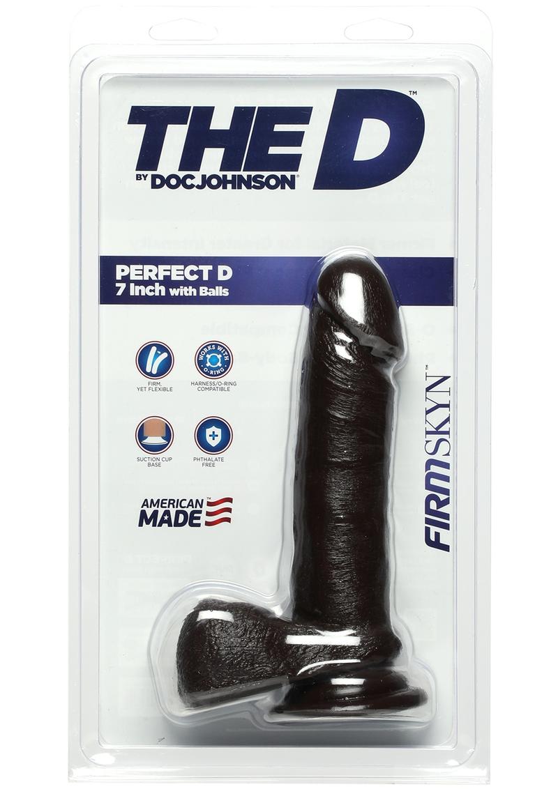 The D Perfect D Firmskyn Dildo with Balls 7in
