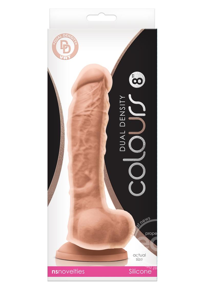 Colours Dual Density Silicone Dildo 8in