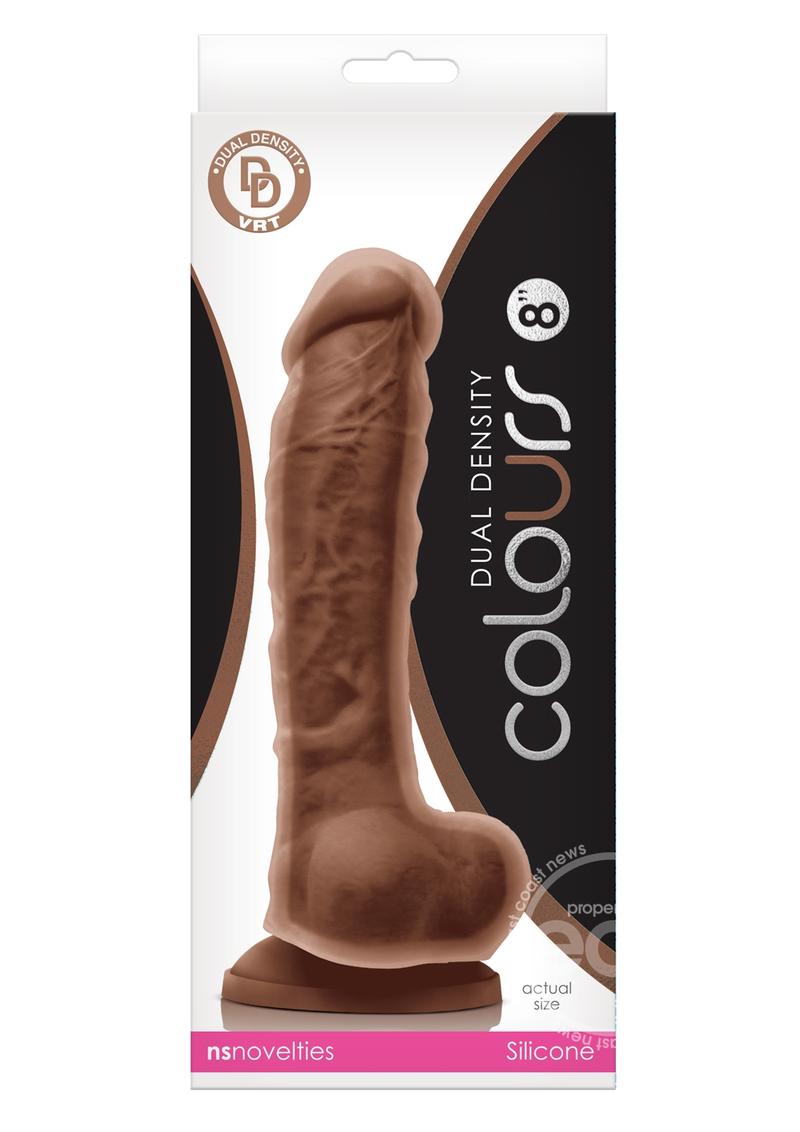 Colours Dual Density Silicone Dildo 8in