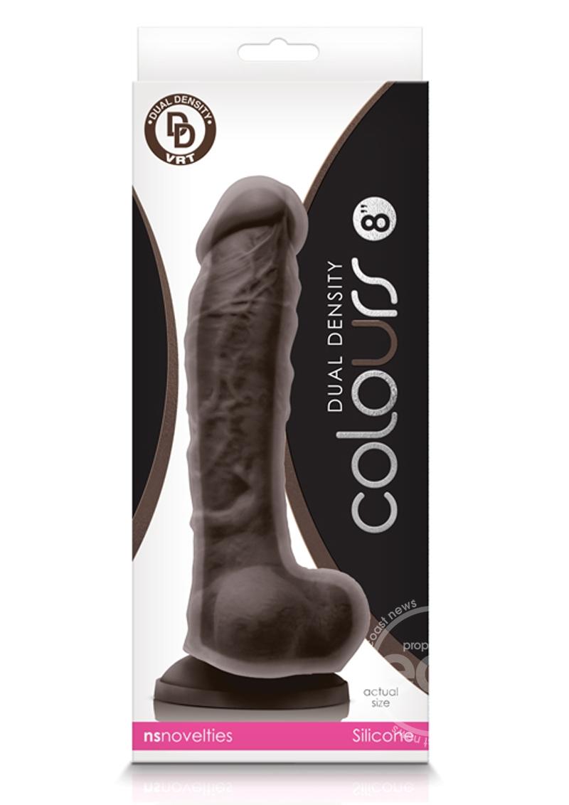 Colours Dual Density Silicone Dildo 8in