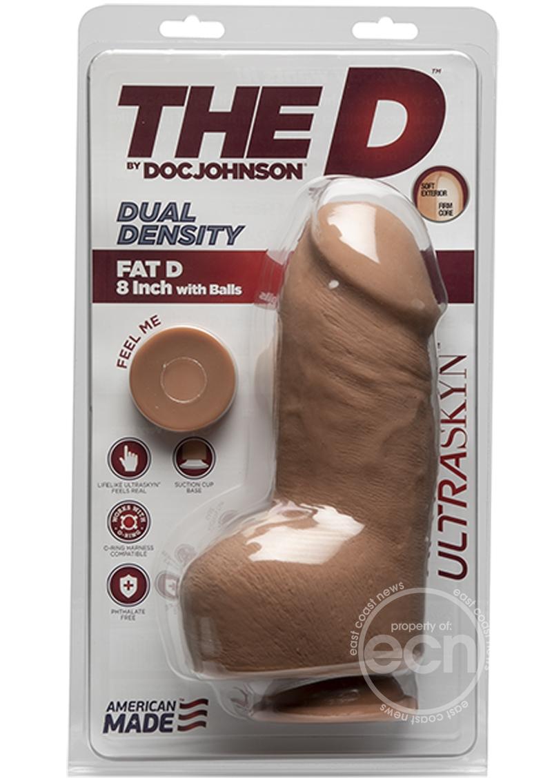 The D Fat D Ultraskyn Dildo with Balls 8in