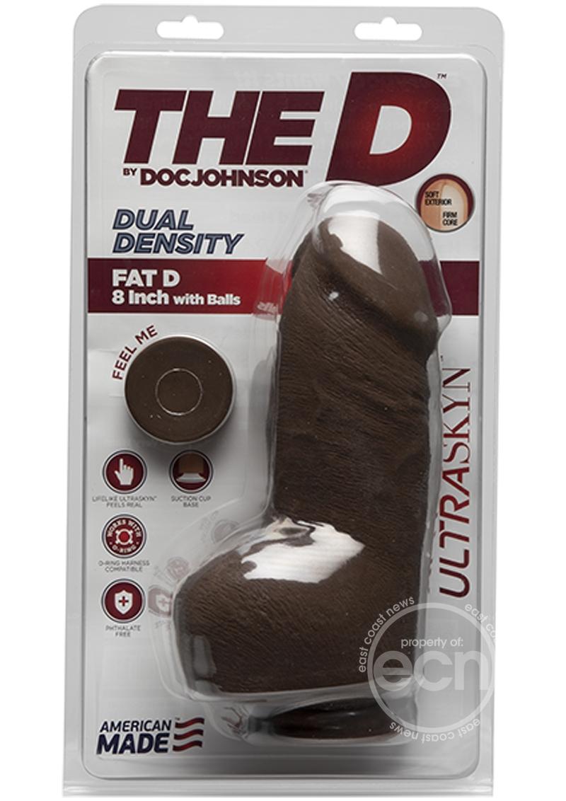 The D Fat D Ultraskyn Dildo with Balls 8in